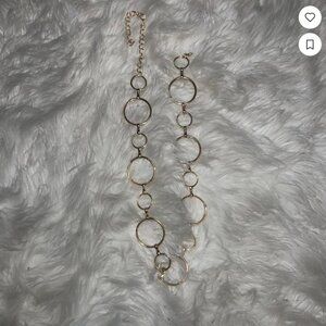 Vintage Y2K Gold Bubble Chain Belt